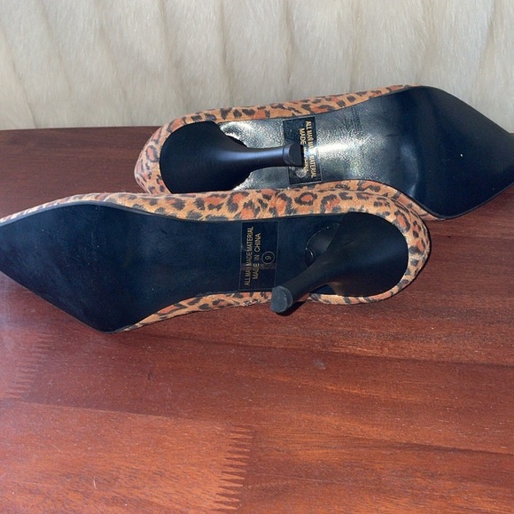 NEW Summer Rio Leopard Animal Print Ankle Booties 4” Heel Tan & Camel Size 9 - Picture 5 of 7